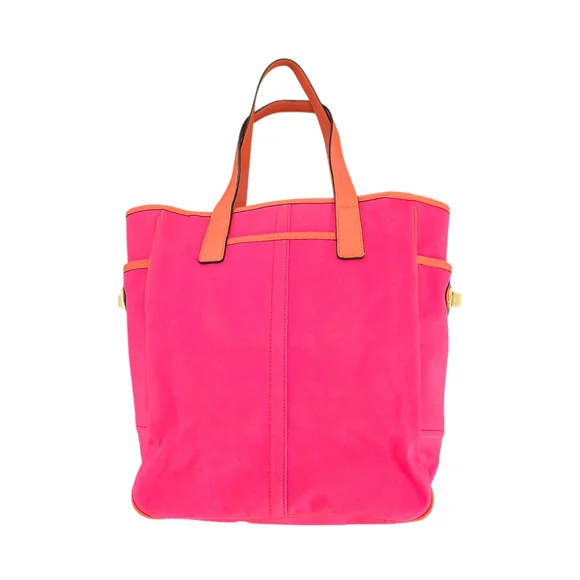 Vibrant Pink and Orange Tote Bag with Spacious Interior and Durable Material - Picture 3 of 14